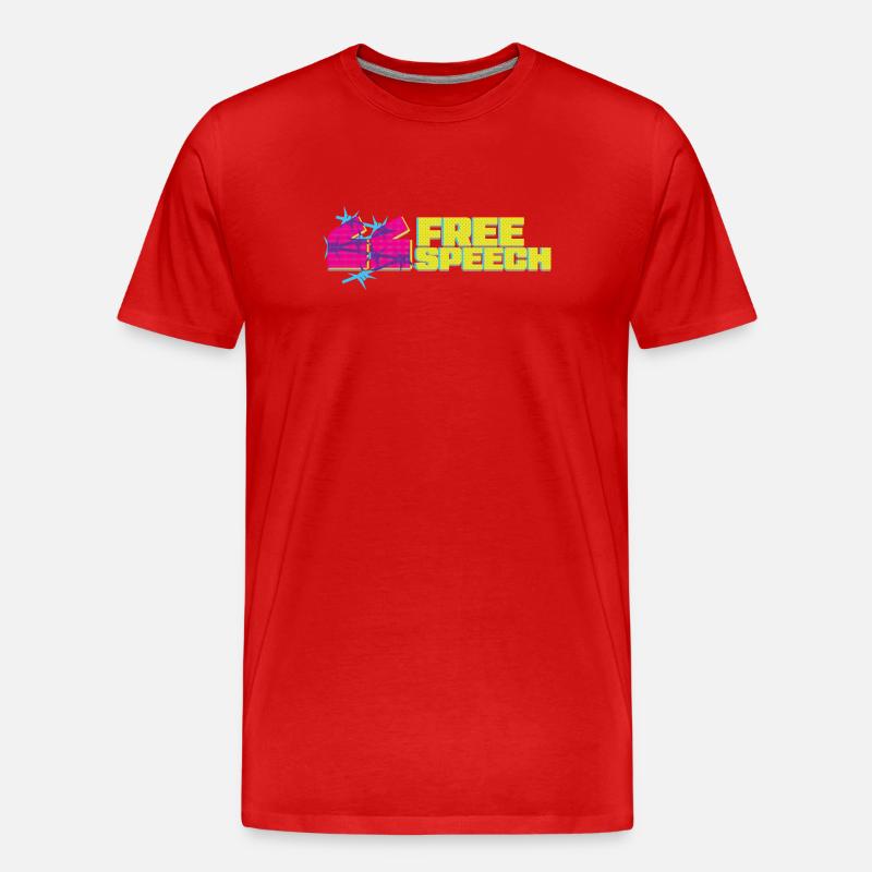 Lebendiges Graffiti-T-Shirt-Design mit freier Rede - Männer Premium Bio T-Shirt - Rot