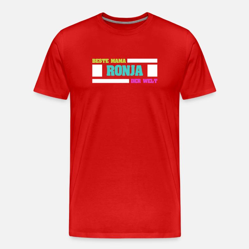 Mutter Ronja - Männer Premium Bio T-Shirt - Rot