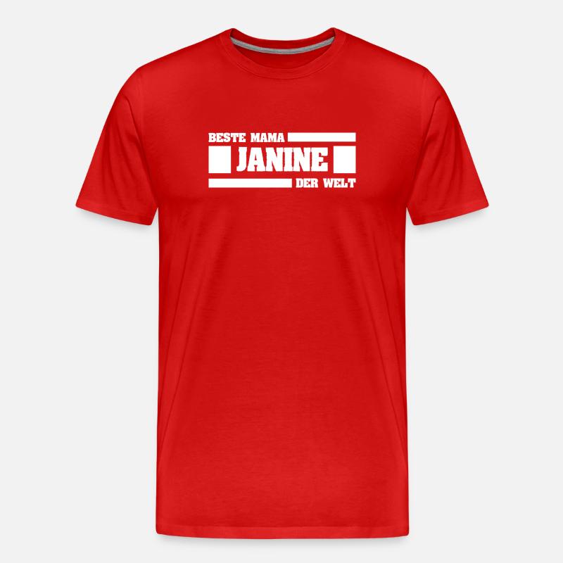 Mutter Janine - Männer Premium Bio T-Shirt - Rot