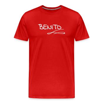 Benito comme prénom - T-shirt bio Premium Homme - rouge - Devant - Damien (186cm)