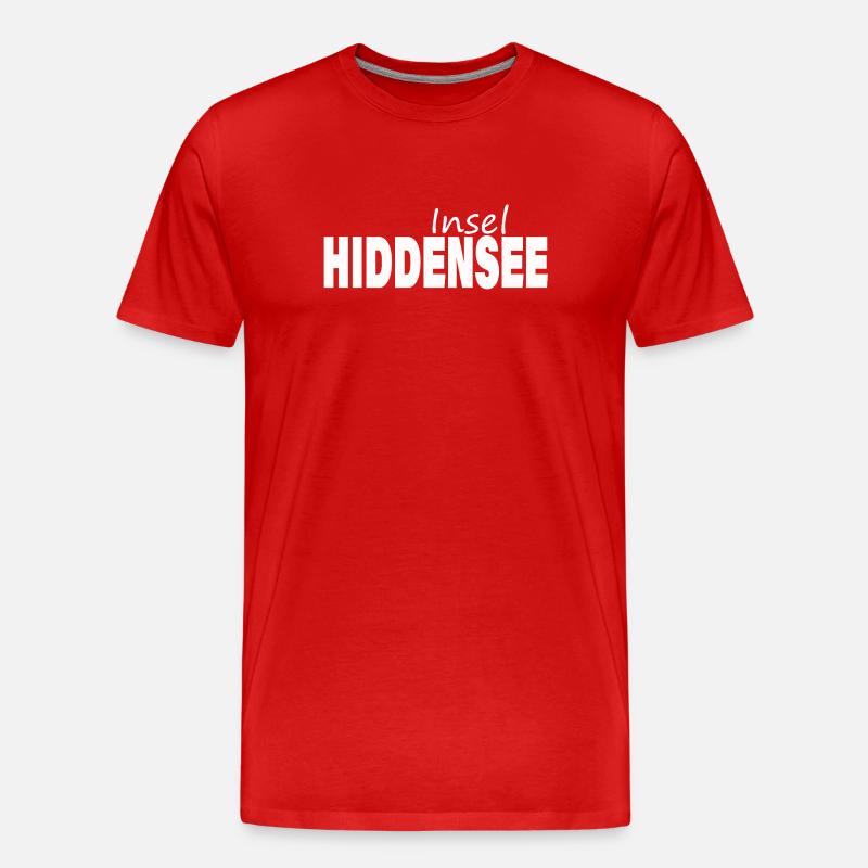 HIDDENSEE - Männer Premium Bio T-Shirt - Rot