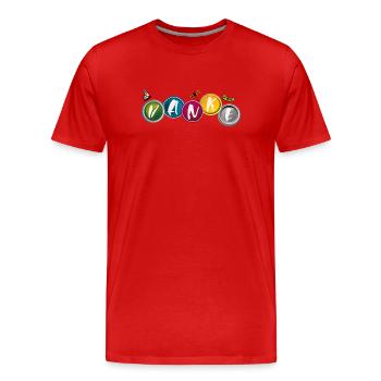 Danke  - Männer Premium Bio T-Shirt - Rot - Vorne - Damien (186cm)