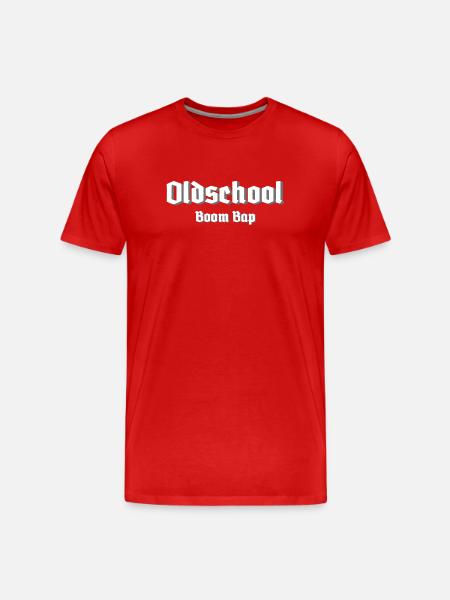 Oldschool Boom Bap - Männer Premium Bio T-Shirt - Rot