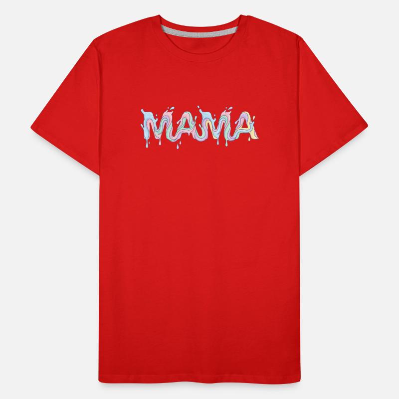 Mama Schriftzug - Muttertag Männer Premium Bio T-Shirt