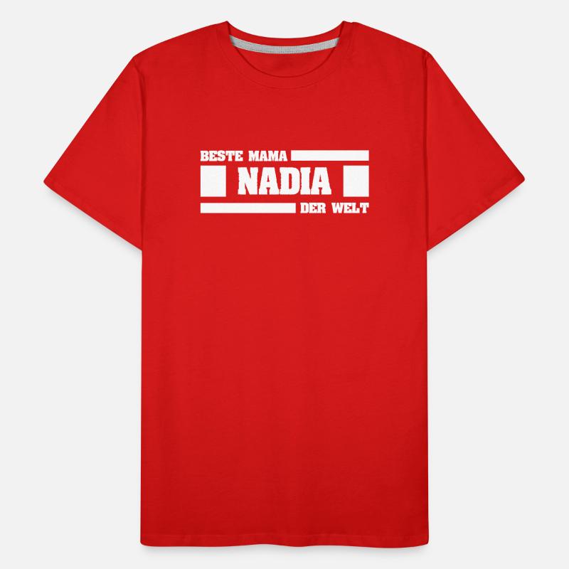 Muttertag Nadia Männer Premium Bio T-Shirt