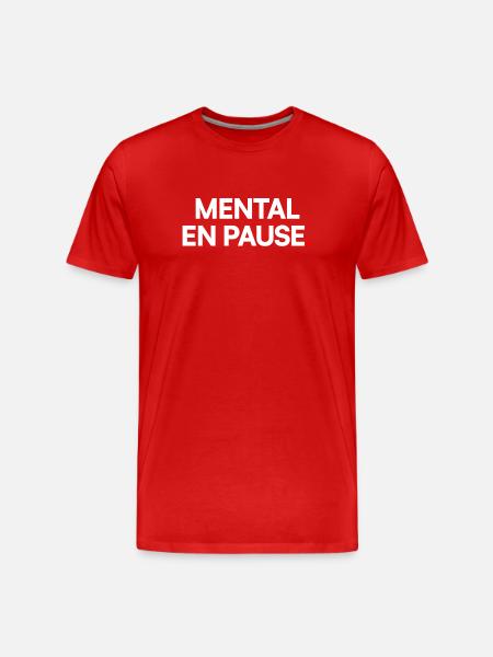 Mental pause - Men's Premium Organic T-Shirt - red