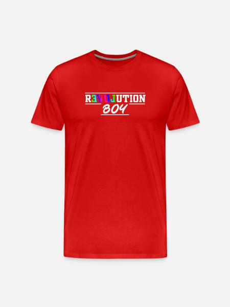 Revolution Boy Rainbow Pride Text Graphic - Men's Premium Organic T-Shirt - red