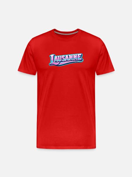 Lausanne - Männer Premium Bio T-Shirt - Rot