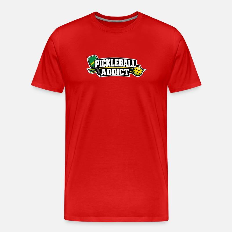 Pickleball Addict Logo - T-shirt bio Premium Homme - rouge