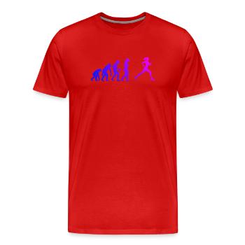 Geschenkidee für eine Running mit Running - Männer Premium Bio T-Shirt - Rot - Vorne - Damien (186cm)