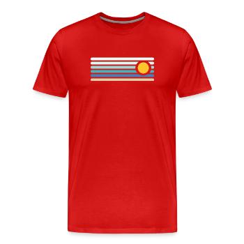 Plage - T-shirt bio Premium Homme - rouge - Devant - Damien (186cm)