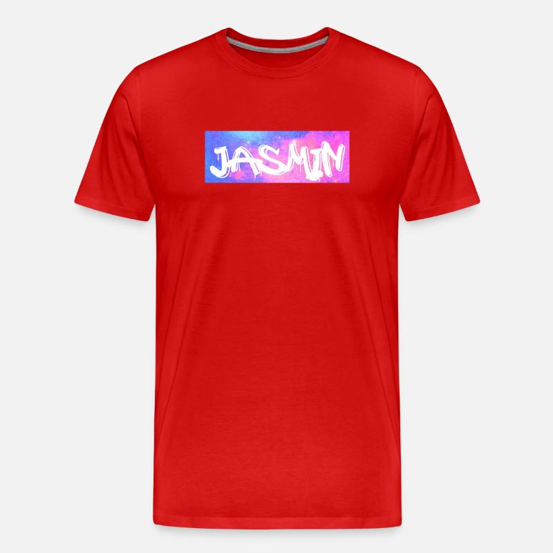 Jasmin Name Geschenk Geschenkidee Galaxie - Männer Premium Bio T-Shirt - Rot