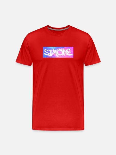 Simone - Männer Premium Bio T-Shirt - Rot