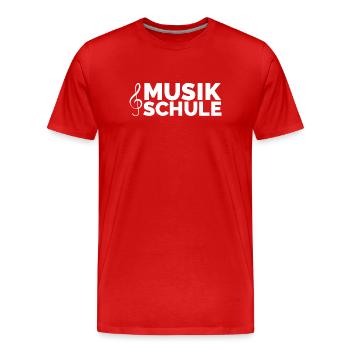 Musikschule Musik Unterricht lernen Piano Gitarre - Männer Premium Bio T-Shirt - Rot - Vorne - Damien (186cm)