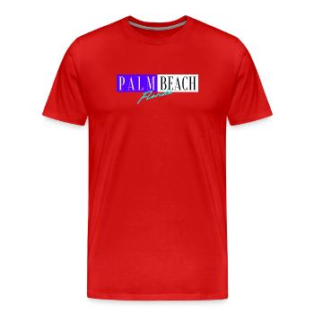 Palm Beach Florida - Männer Premium Bio T-Shirt - Rot - Vorne - Damien (186cm)