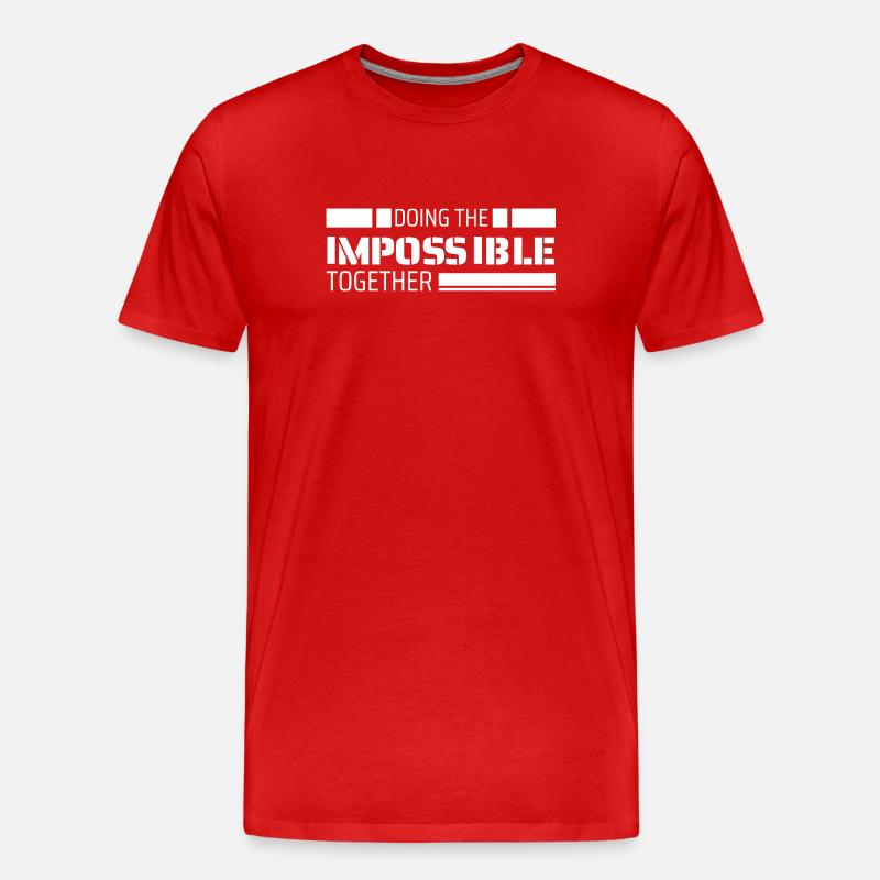 Réaliser l’impossible ensemble - T-shirt bio Premium Homme - rouge