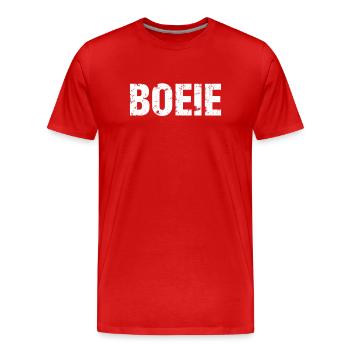 Boo. Antwerp dialect Shirts - Men's Premium Organic T-Shirt - red - Front - Damien (186cm)