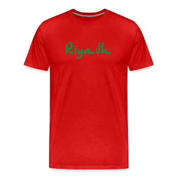 Riyadh - Men's Premium Organic T-Shirt - red - Front - Damien (186cm)