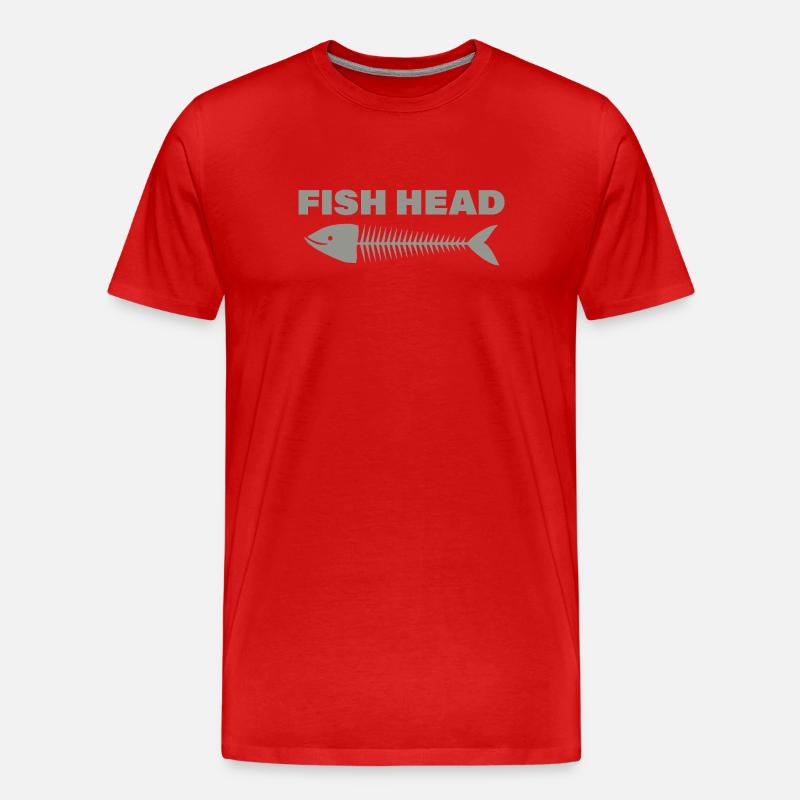 FISH HEAD - Männer Premium Bio T-Shirt - Rot