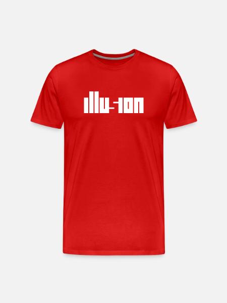 Illusion – Illusion d’optique Conception de contraste - T-shirt bio Premium Homme - rouge