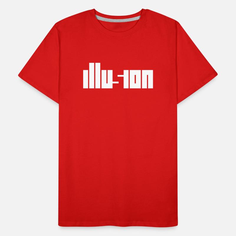 Illusion – Optical Illusion Contrast Design Men's Premium Organic T-Shirt