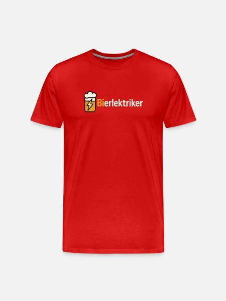 Beer Blitz Illustration: Cloud & Lightning - Men's Premium Organic T-Shirt - red