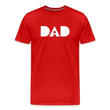 Dad Logo - Cooles Logo für Väter  - Männer Premium Bio T-Shirt - Rot - Vorne - Damien (186cm)