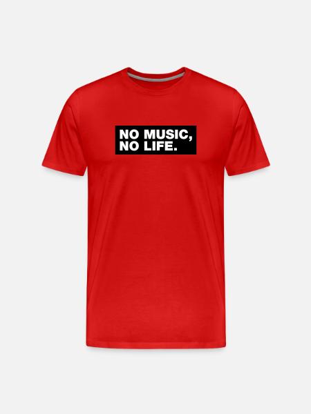 No Music No Life - Men's Premium Organic T-Shirt - red