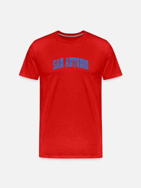 San Antonio Varsity Arc - Männer Premium Bio T-Shirt - Rot