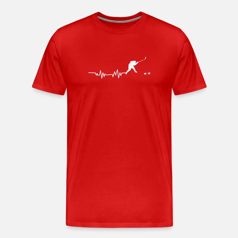 Eishockey - Männer Premium Bio T-Shirt - Rot