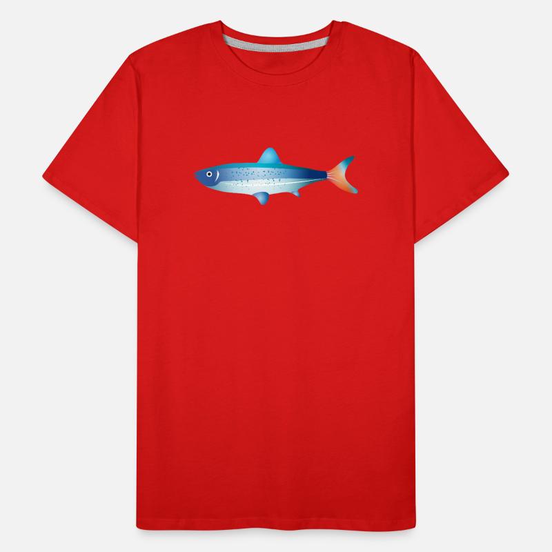Poisson bleu avec dégradé et points T-shirt bio Premium Homme