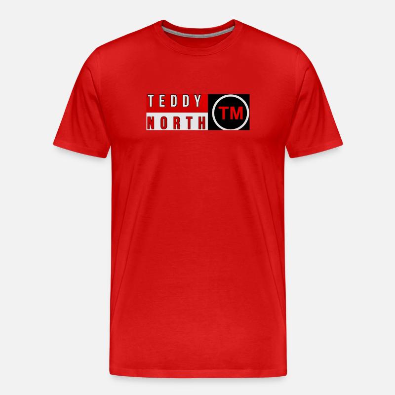 Teddy North Markenlogo - Männer Premium Bio T-Shirt - Rot