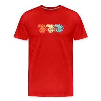 Lizard Blue Tongue - Men's Premium Organic T-Shirt - red - Front - Damien (186cm)