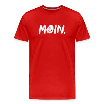 Hello ! - Men's Premium Organic T-Shirt - red - Front - Damien (186cm)