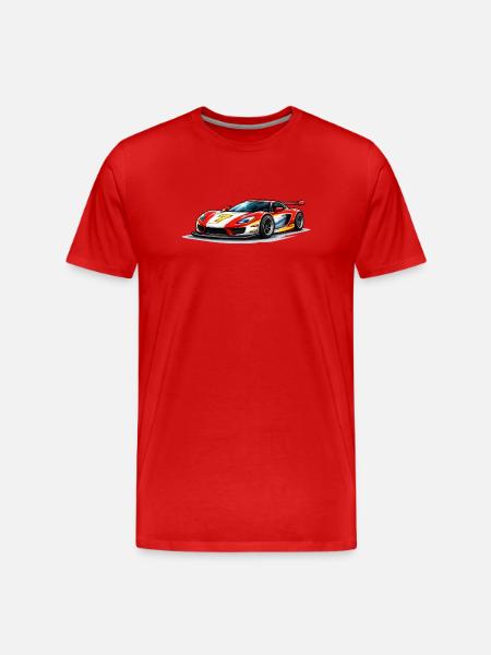 Speed-style race car graphics - Men's Premium Organic T-Shirt - red