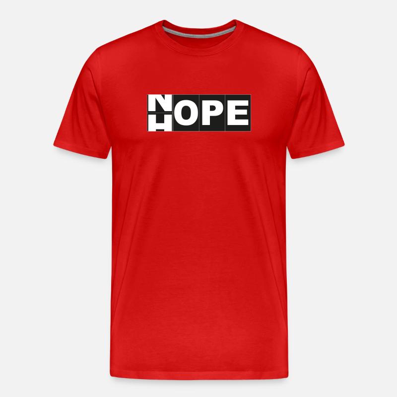 Hope Nope - Männer Premium Bio T-Shirt - Rot