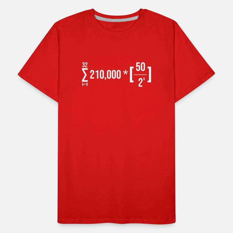Bitcoin Supply Formula Men's Premium Organic T-Shirt