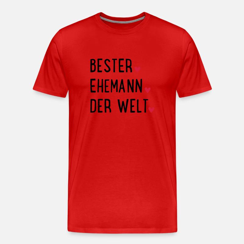 Bester Ehemann der Welt - Männer Premium Bio T-Shirt - Rot