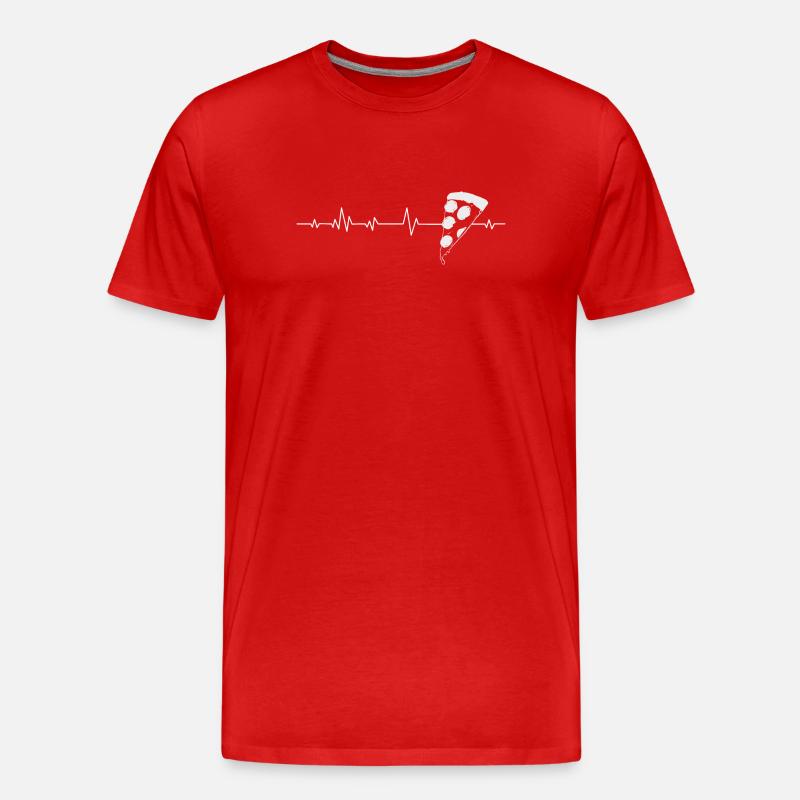 Pizza - Männer Premium Bio T-Shirt - Rot