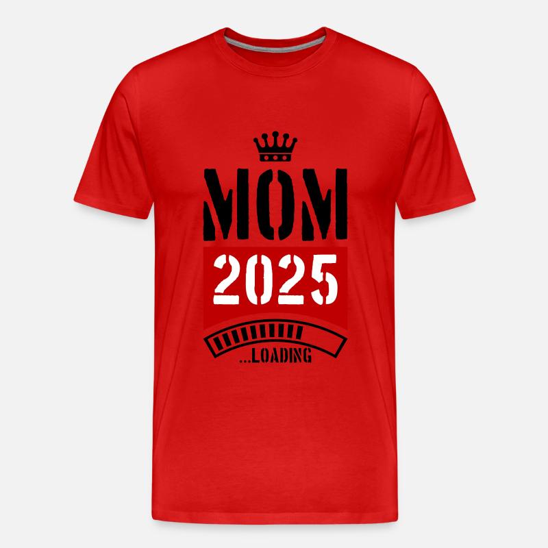 Mama 2025 Loading Mom - Männer Premium Bio T-Shirt - Rot