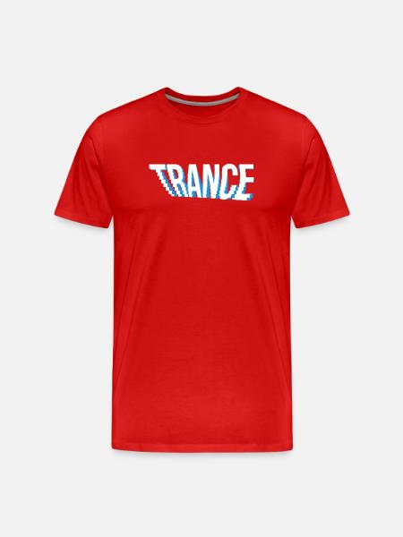 trance music logo design. - Men's Premium Organic T-Shirt - red