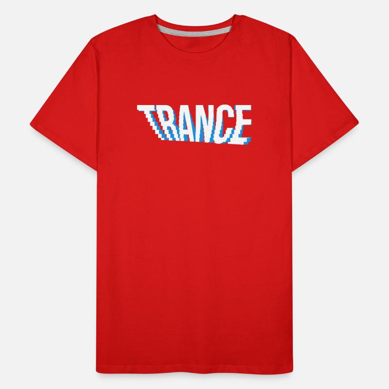 Conception de logo de musique trance. T-shirt bio Premium Homme