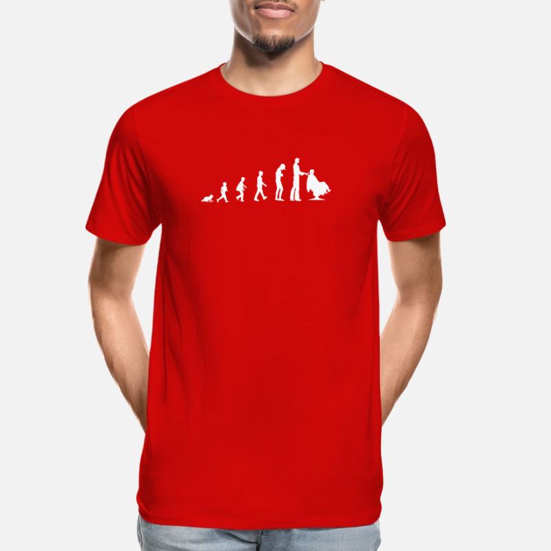 Évolution du bébé au coiffeur T-shirt bio Premium Homme