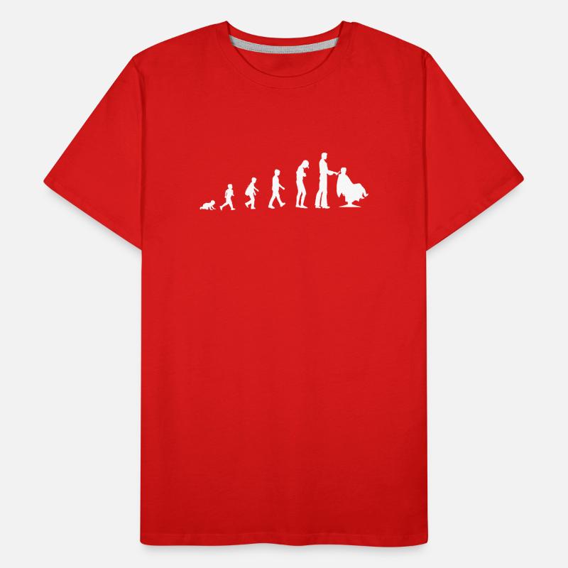 Évolution du bébé au coiffeur T-shirt bio Premium Homme