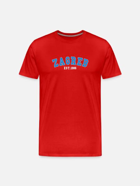 Zagreb Est. 1986 - Men's Premium Organic T-Shirt - red