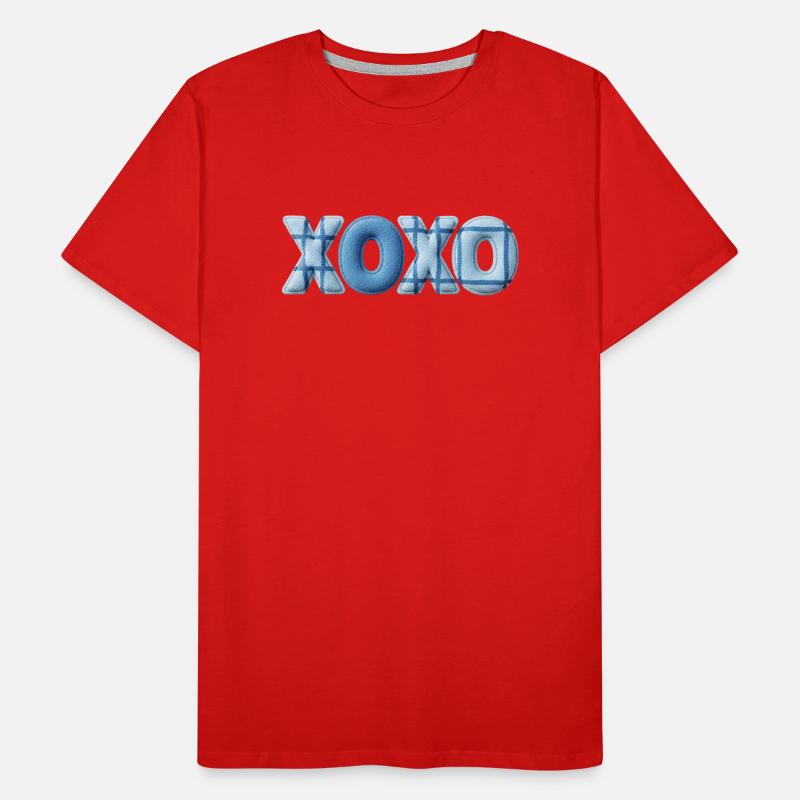 XOXO Patchwork Look with Fabric Look Men's Premium Organic T-Shirt