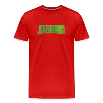 Geschenk für Ariane - Männer Premium Bio T-Shirt - Rot - Vorne - Damien (186cm)