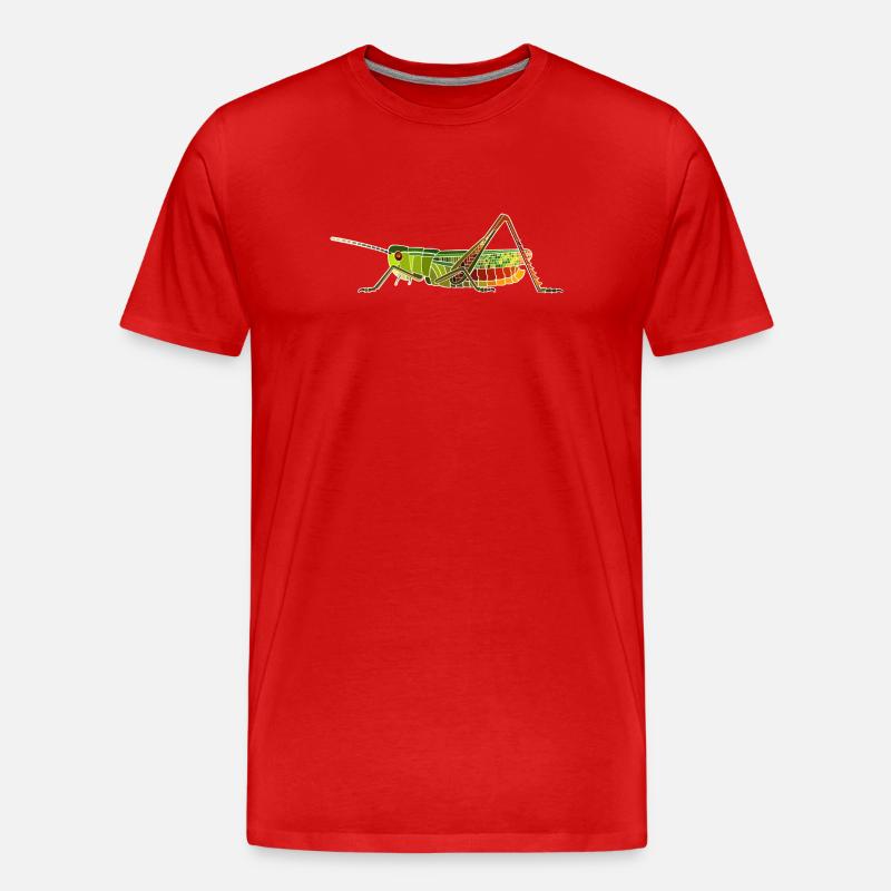 Heidegrashüpfer - Männer Premium Bio T-Shirt - Rot