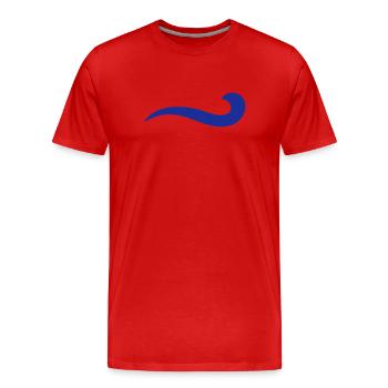Grand symbole pour l'eau - T-shirt bio Premium Homme - rouge - Devant - Damien (186cm)