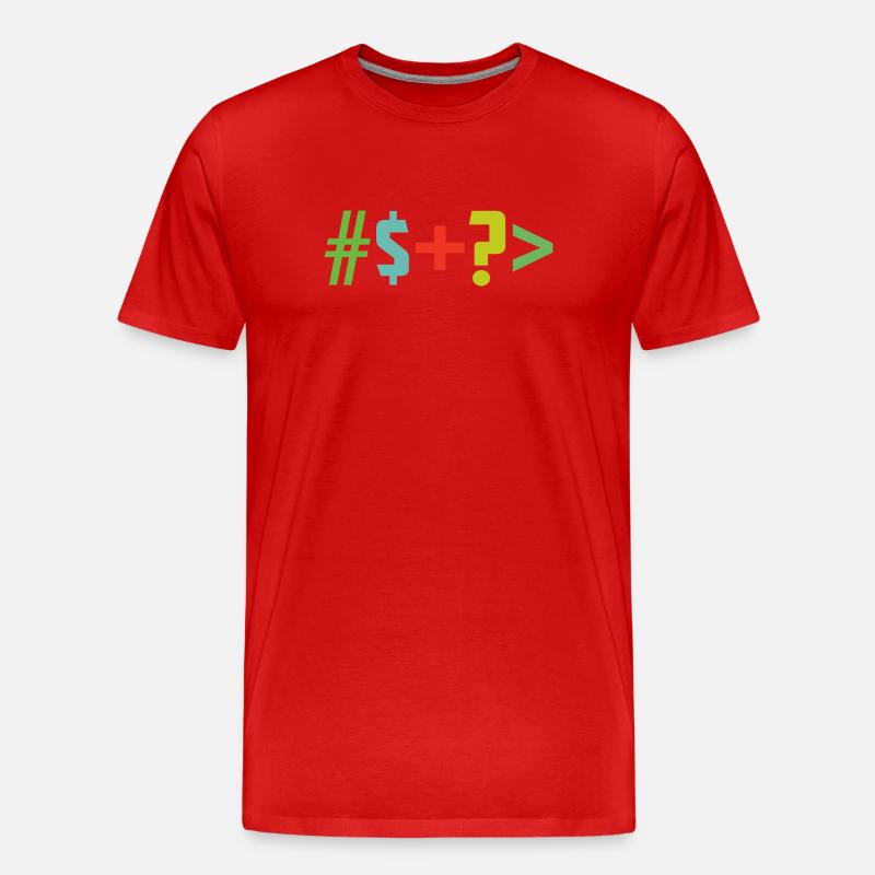 Sonderzeichen - Männer Premium Bio T-Shirt - Rot